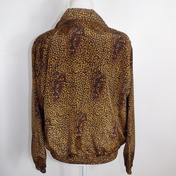 Vintage EVR Div Of Rousso Apparel Silk Bomber Jacket - Picture 6 of 7